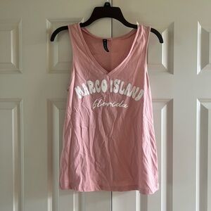 Miami Style Women’s Marco Island Light Pink Tank Top Size Medium